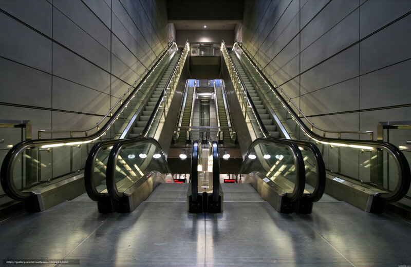 Modern escalator station