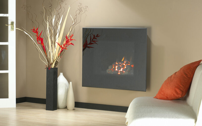 Modern Fireplace in Living Room — Beige