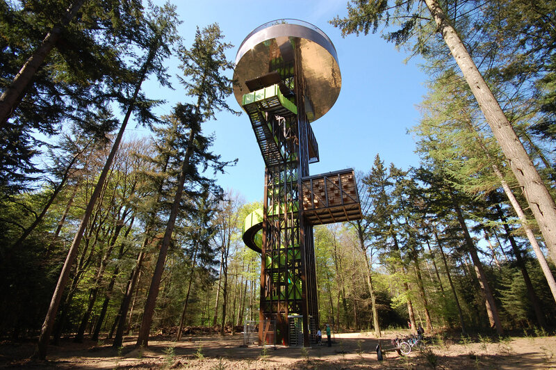 Modern Forest Observation Tower