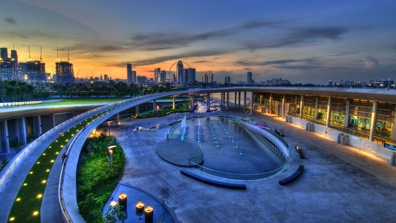 Modern Fountain Plaza
