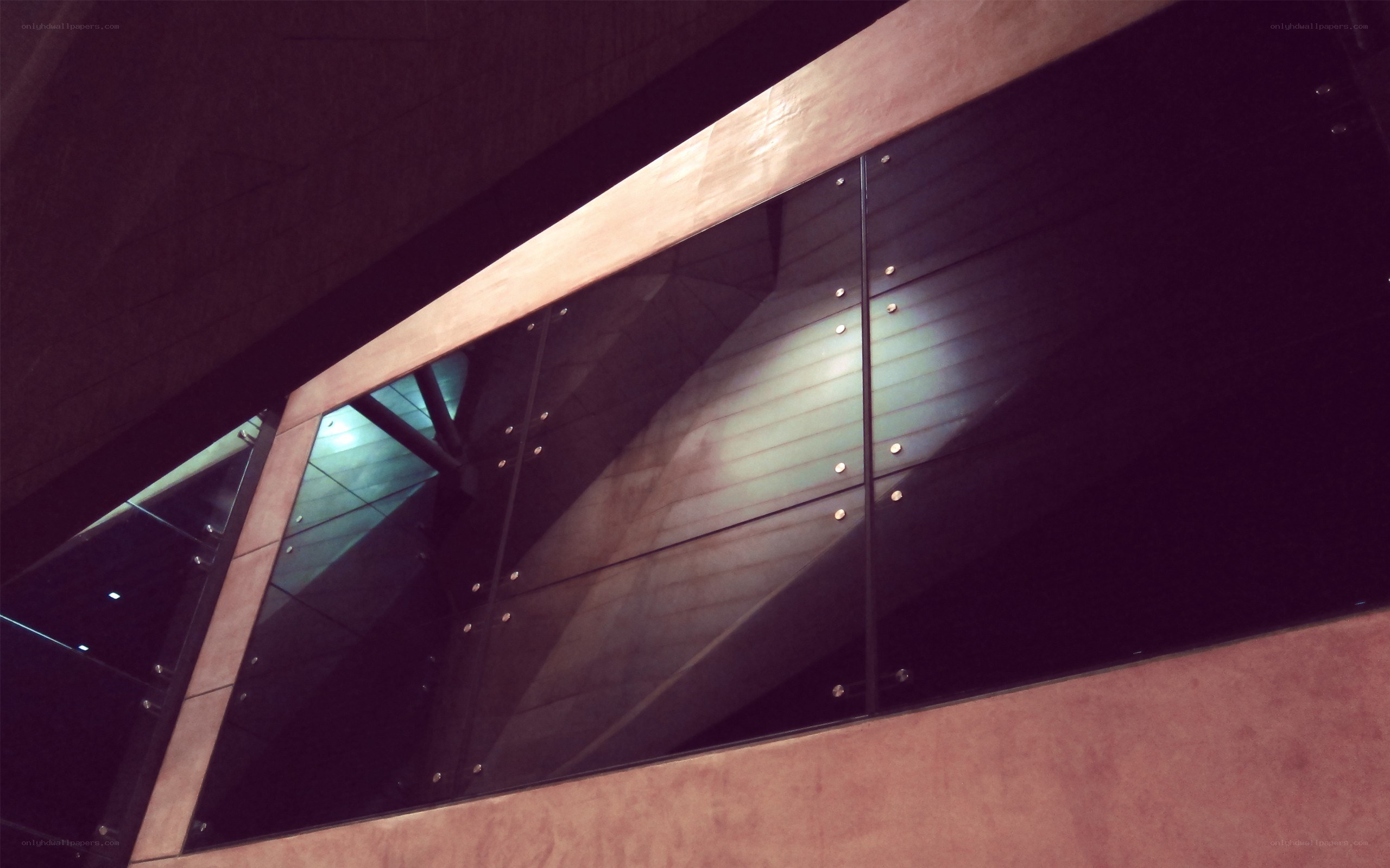 modern glass and wood structure
