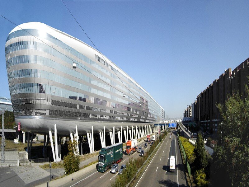 Modern Glass Building — Blue, Clear