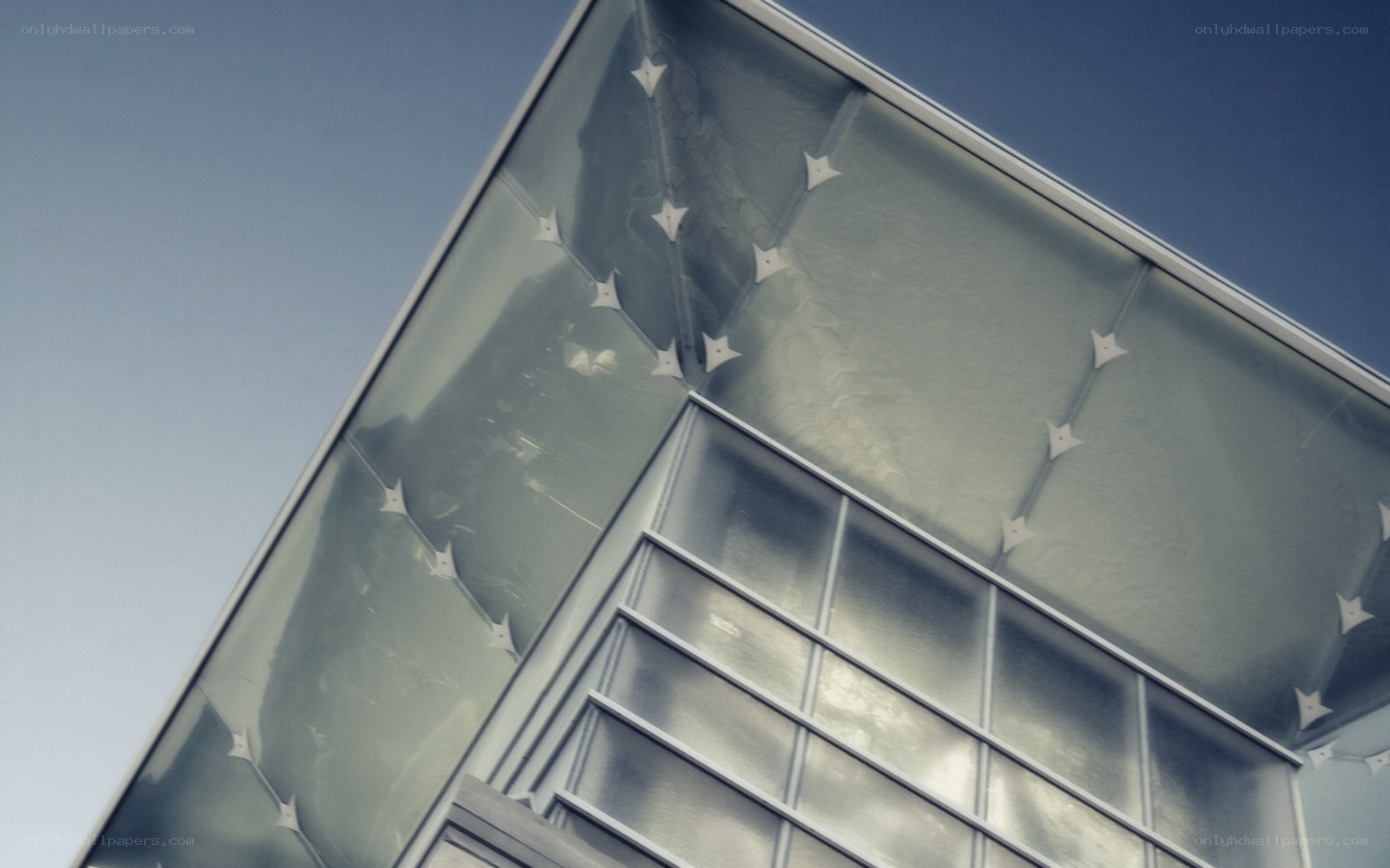 modern glass building corner