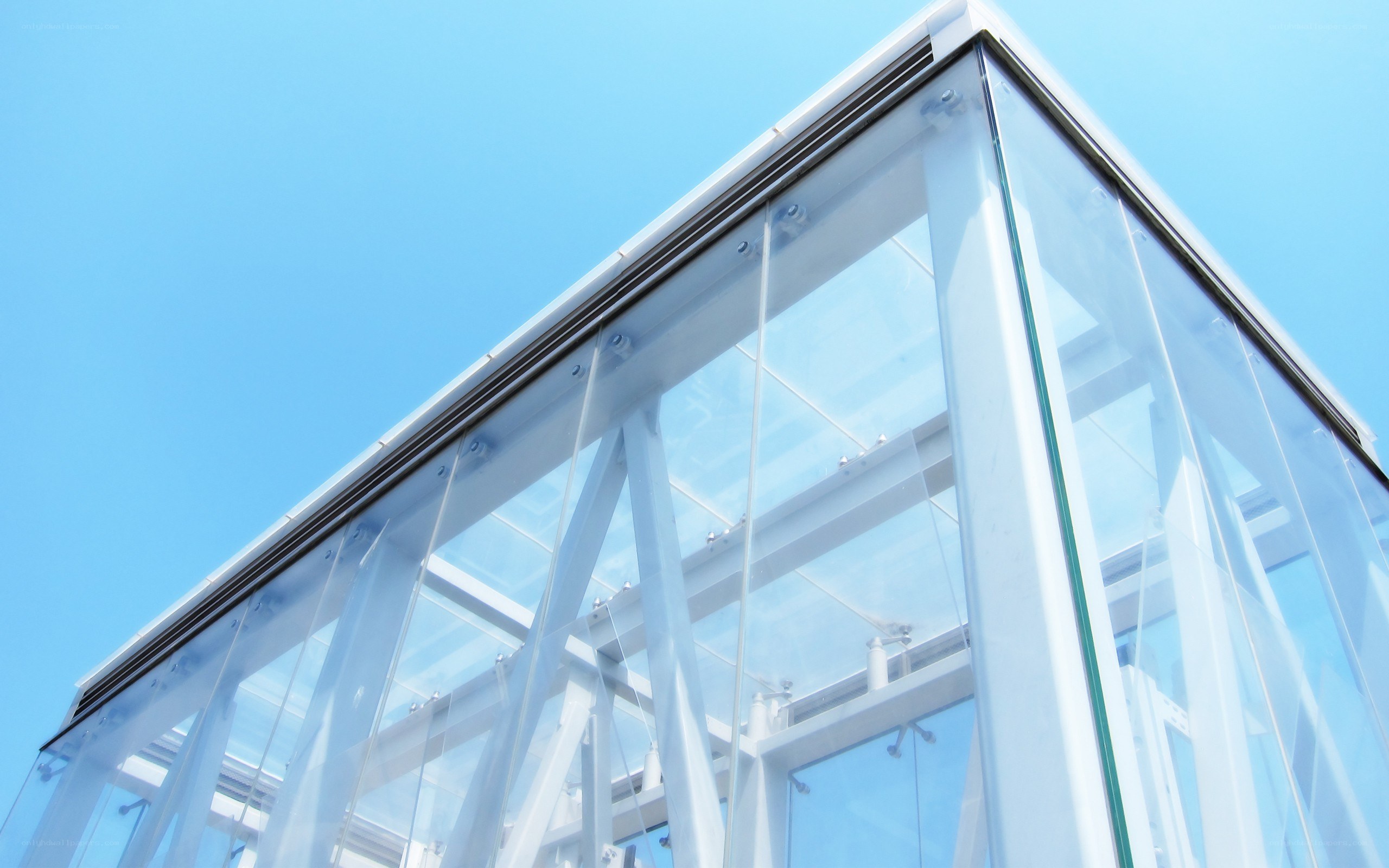modern glass building corner
