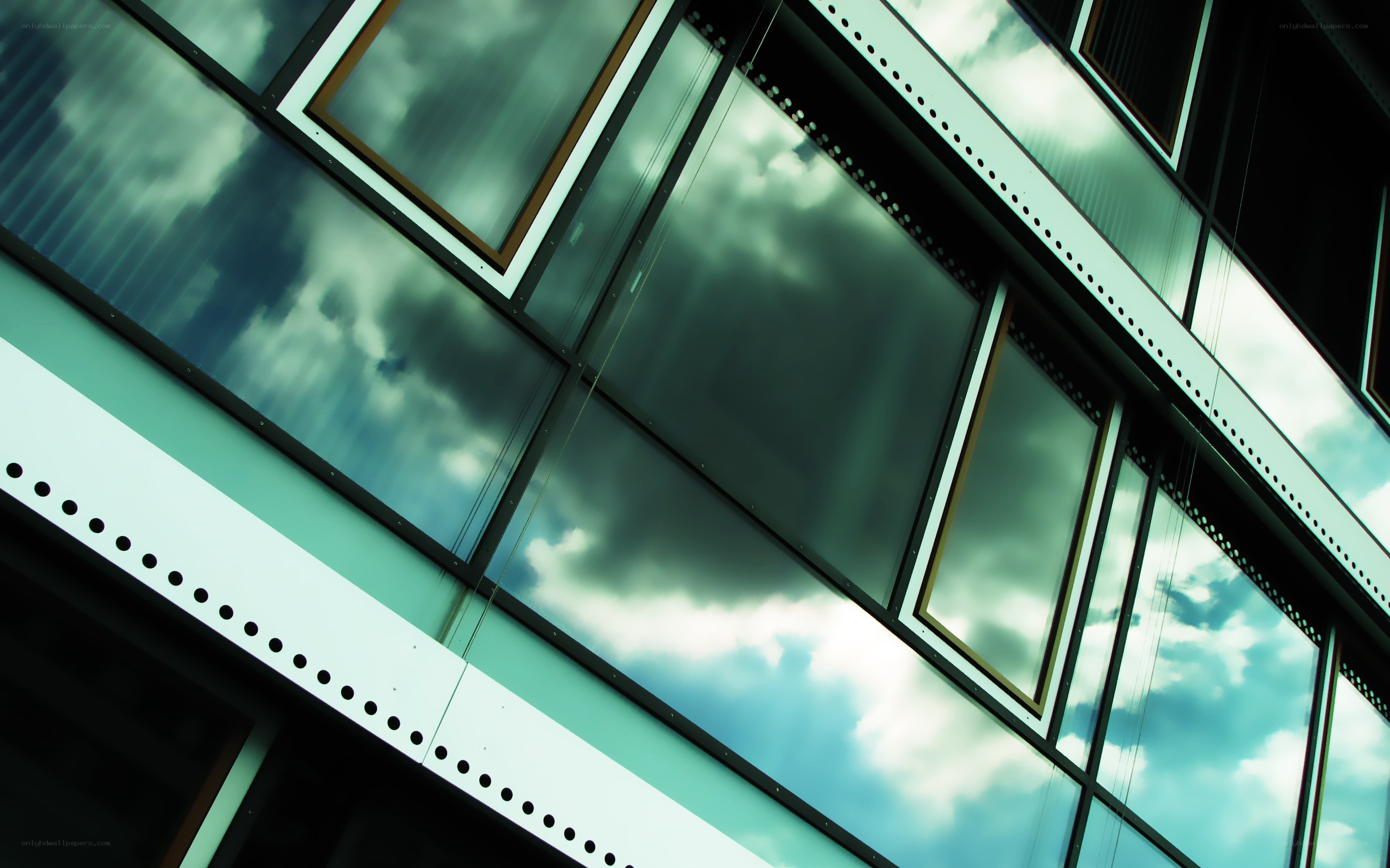 Modern glass building facade