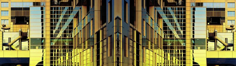 modern glass building facade