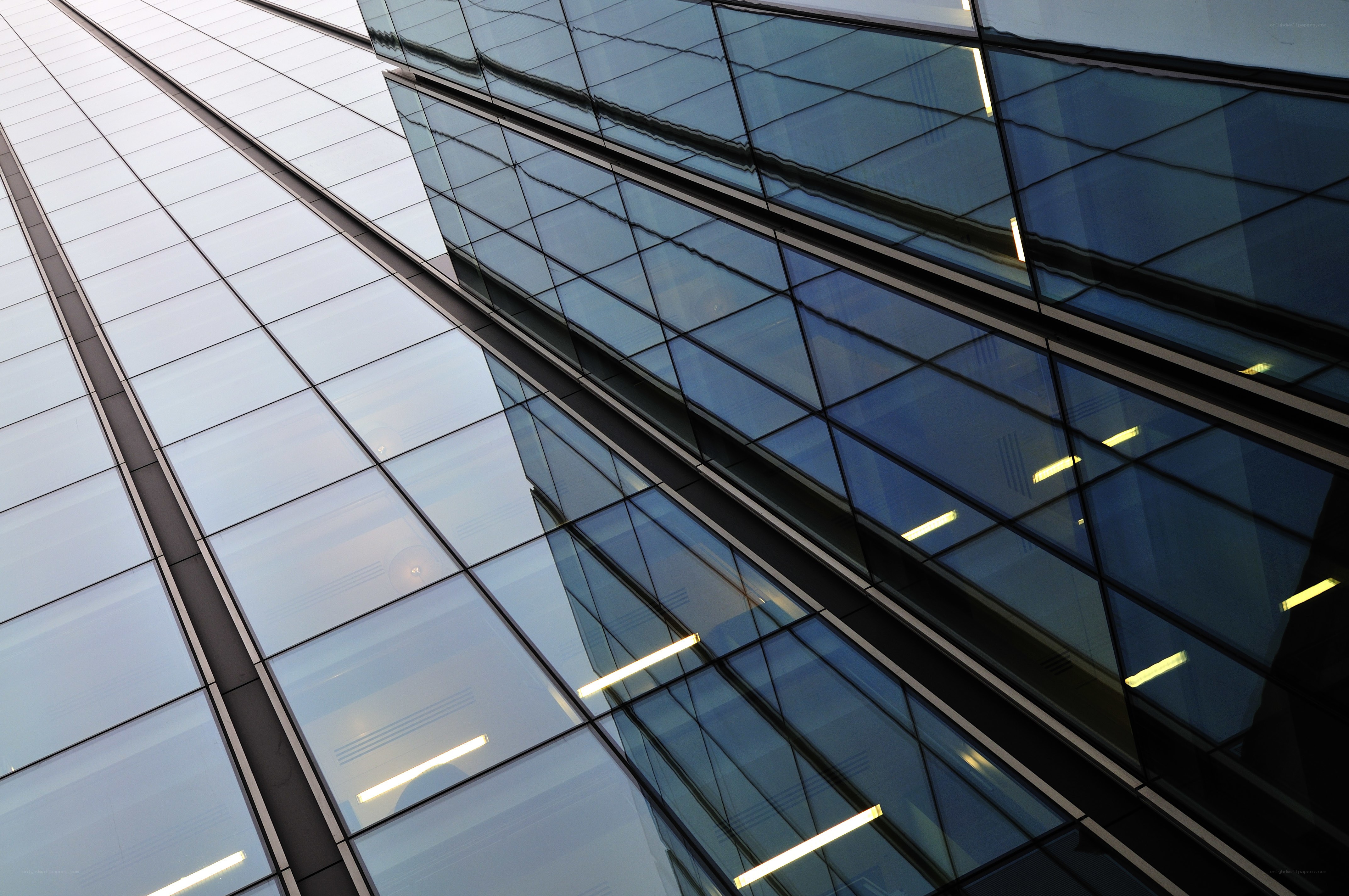 Modern glass building facade