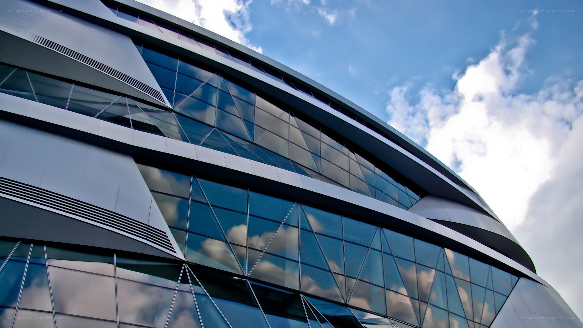 modern glass building facade