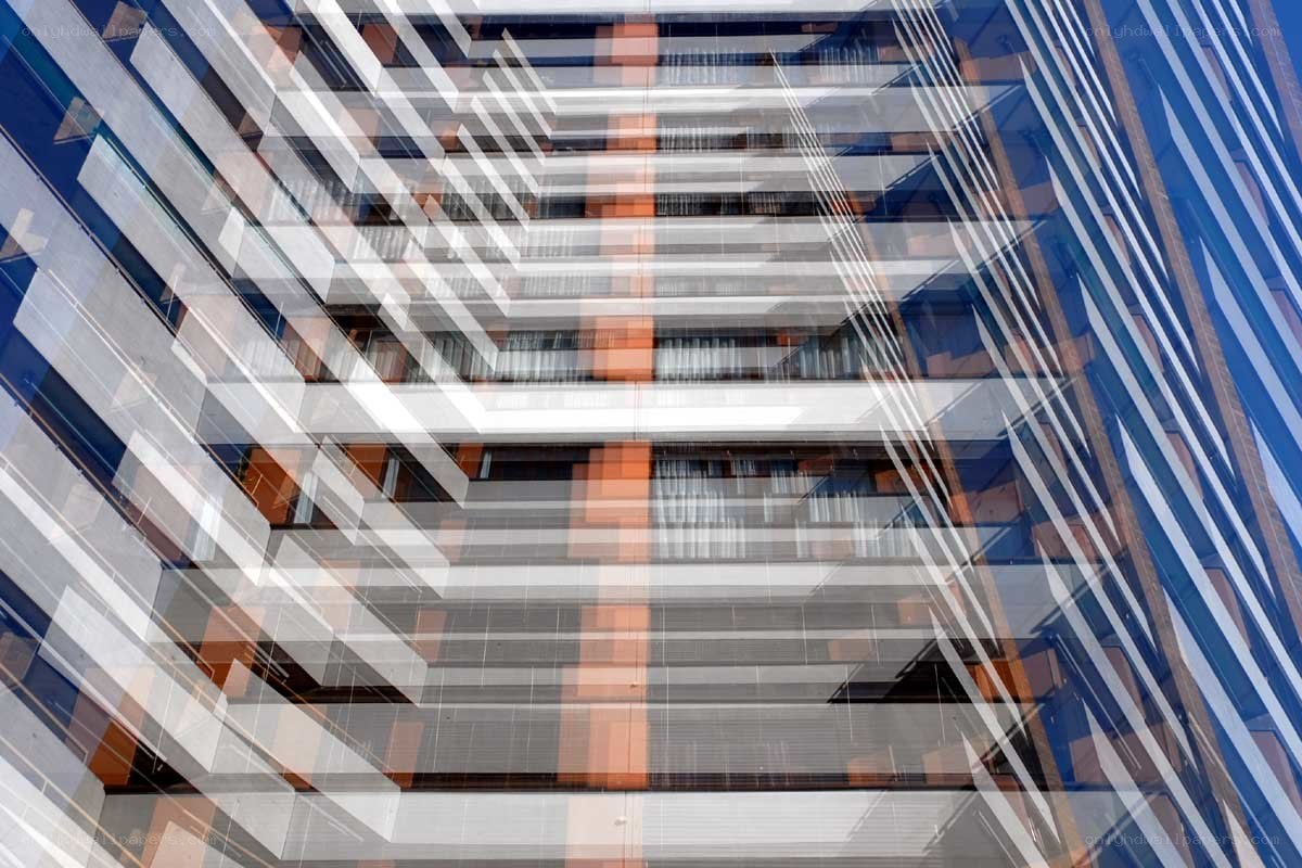 modern glass building facade