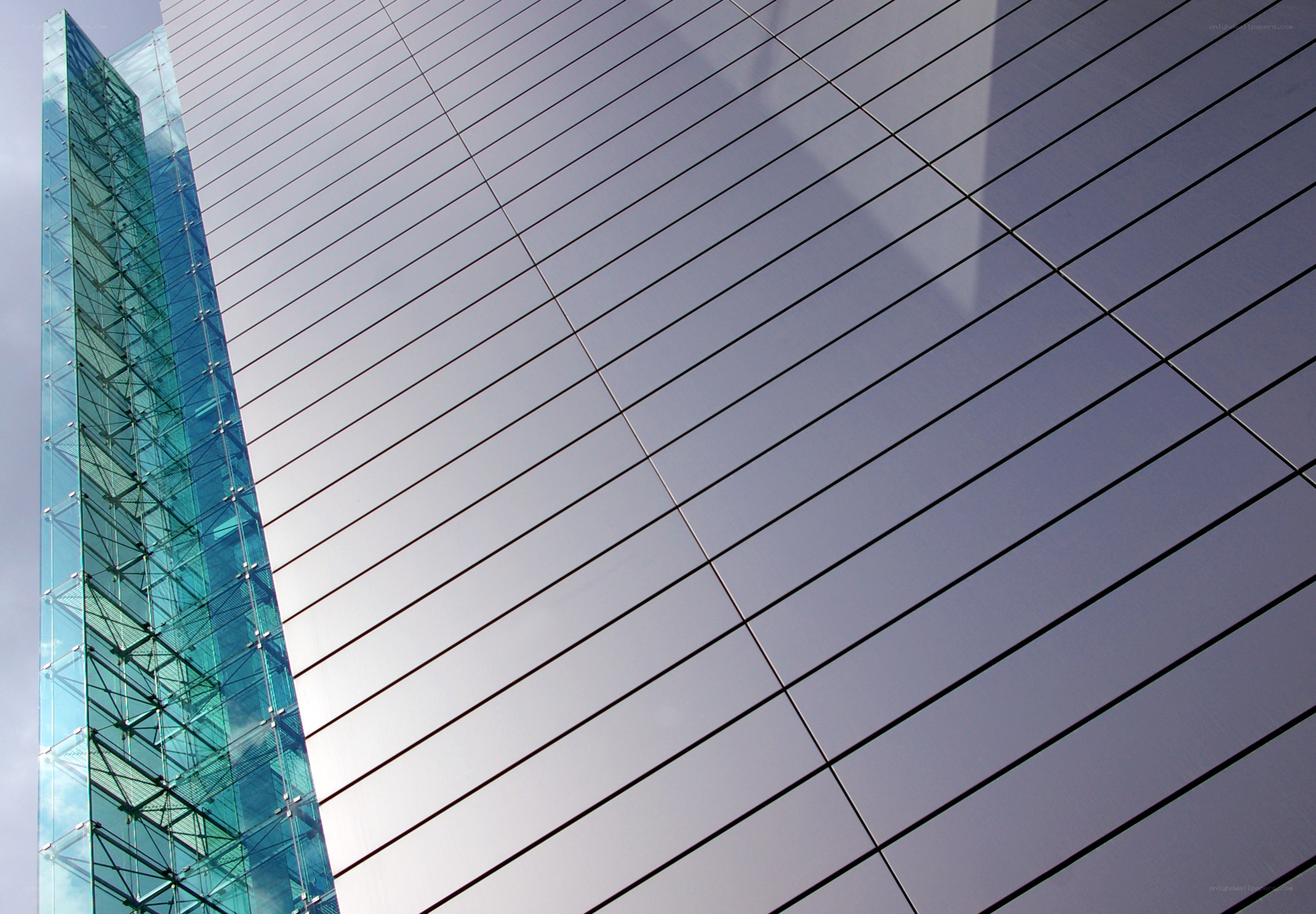 Modern glass building facade