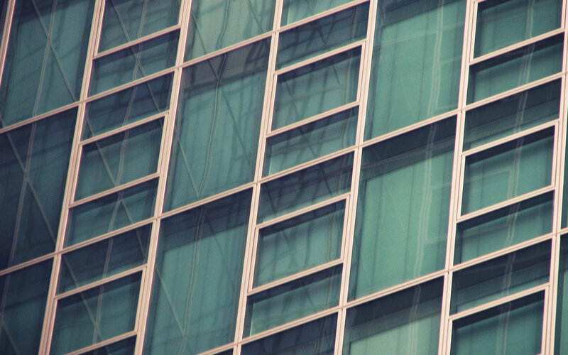 modern glass building facade