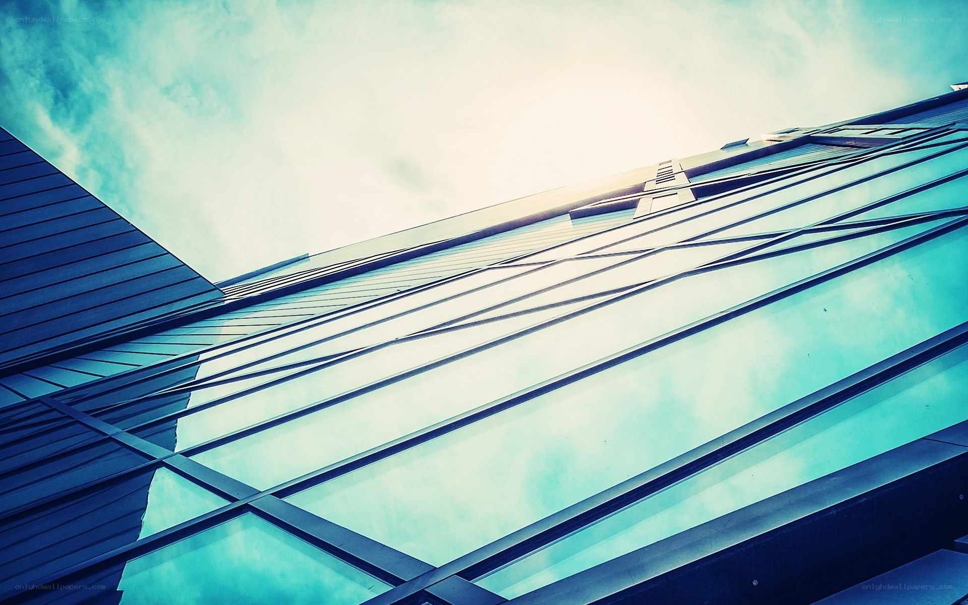 Modern glass building facade