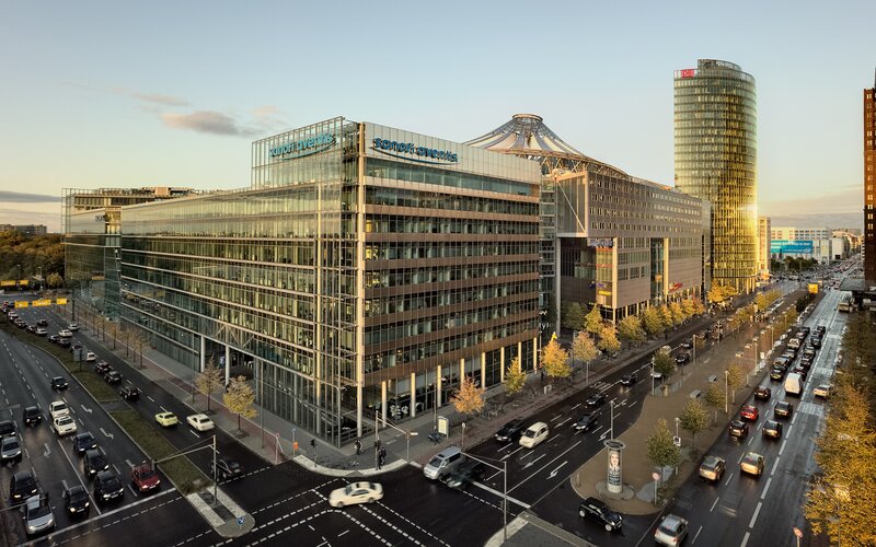 Modern Glass Building — Gray, Urban