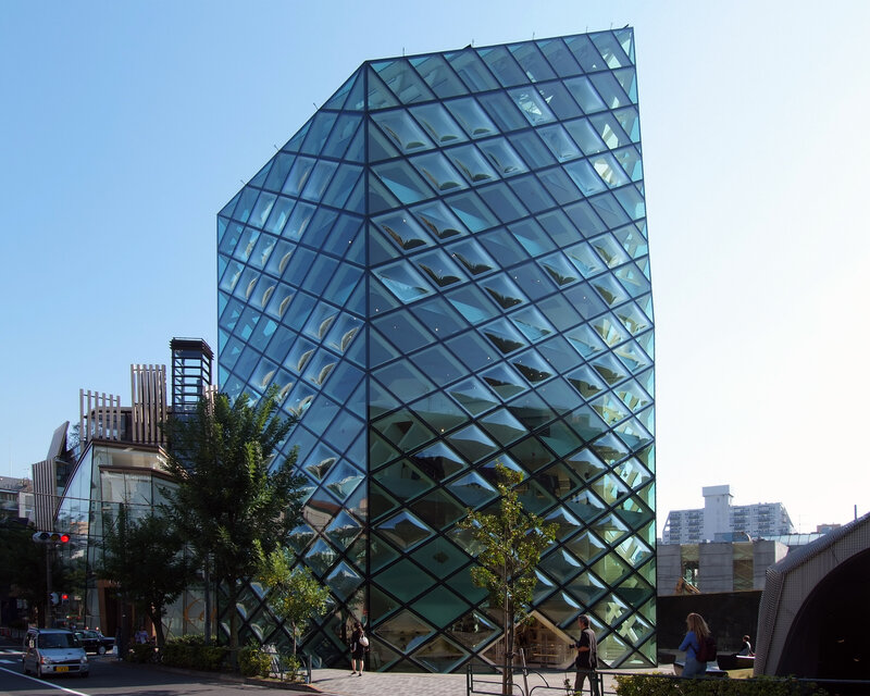 modern glass building in city
