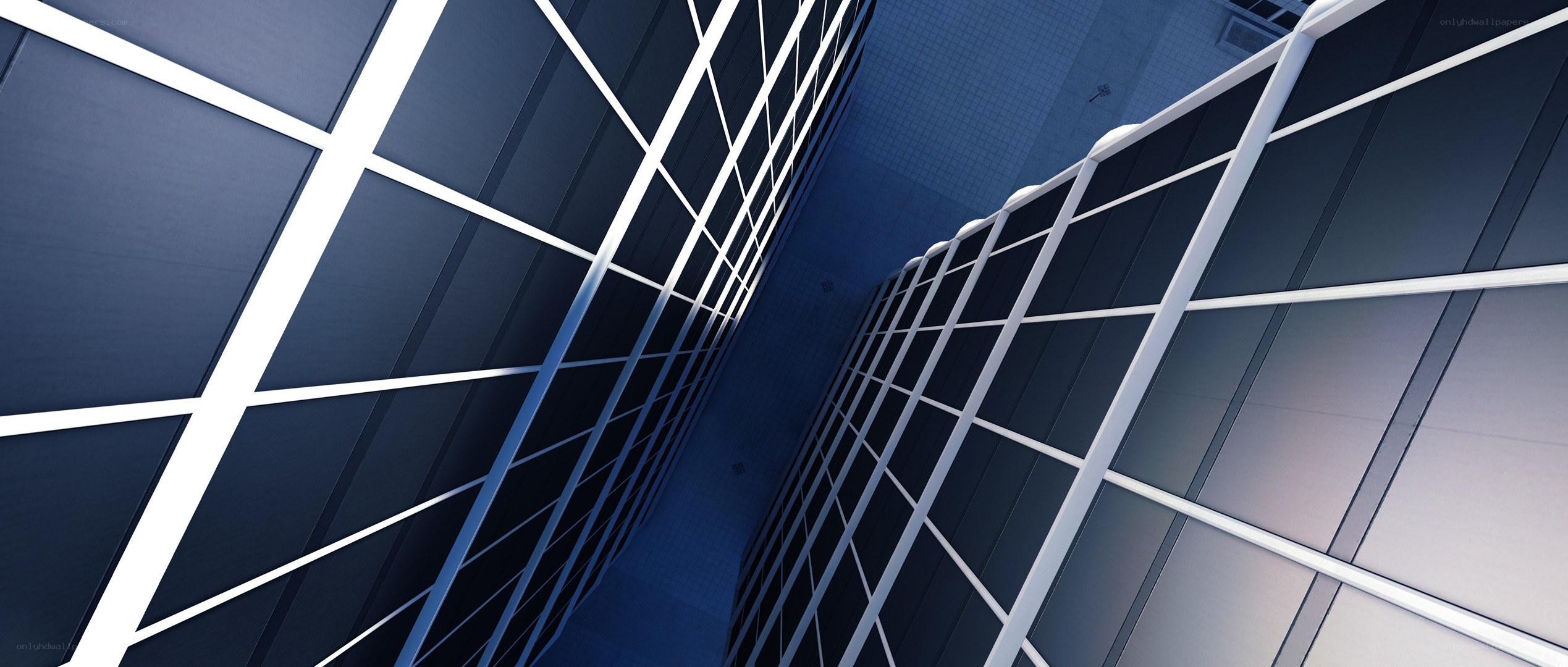 modern glass building interior