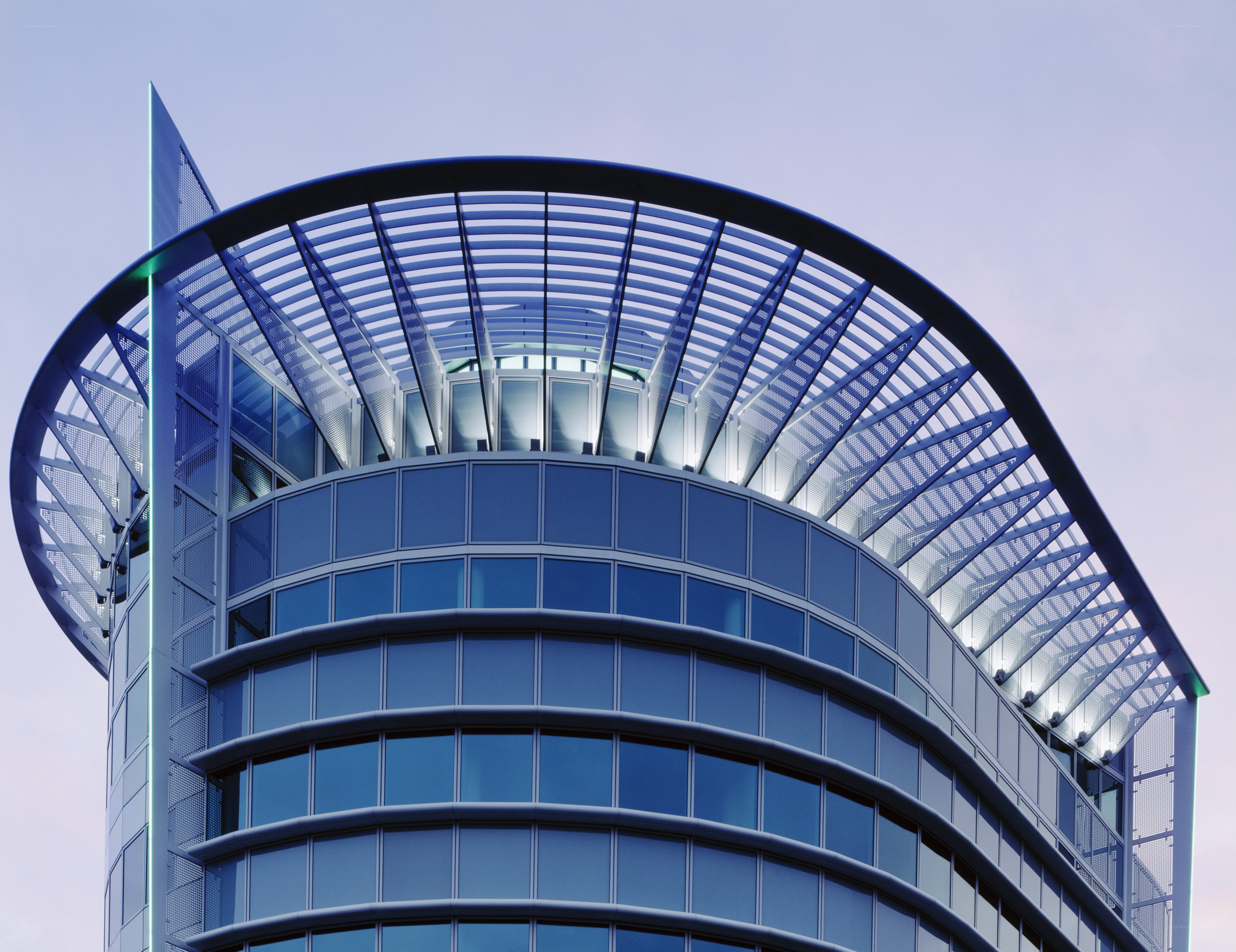 modern glass building top