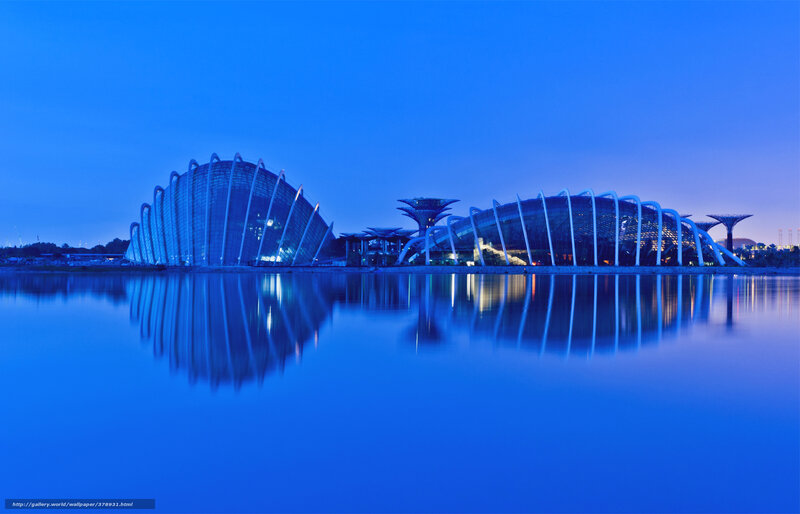 Modern Glass Buildings — Blue, Serene