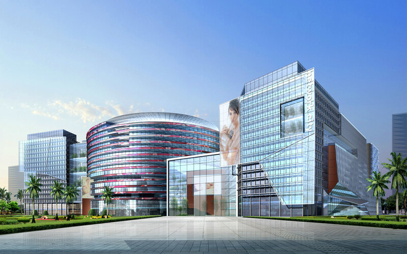 Modern Glass Buildings — Blue