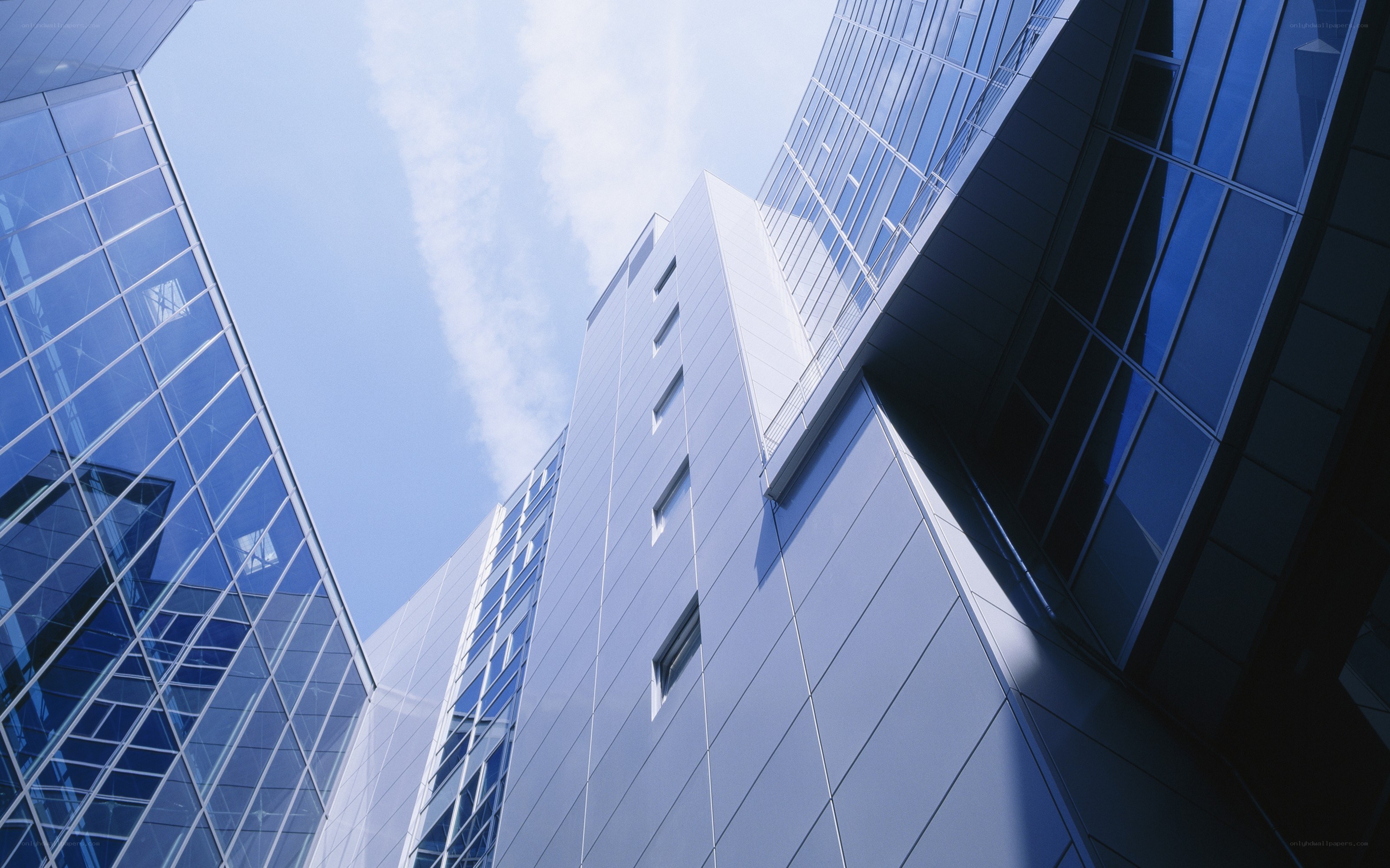 Modern glass buildings