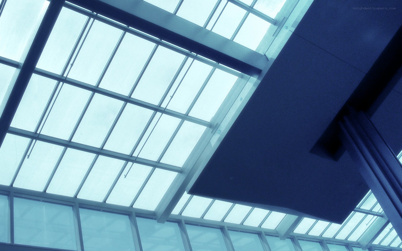 Modern glass ceiling architecture