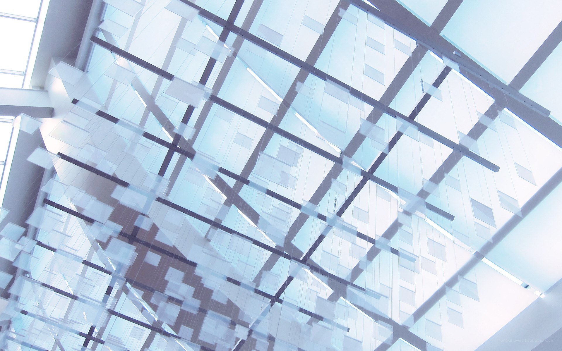 modern glass ceiling structure