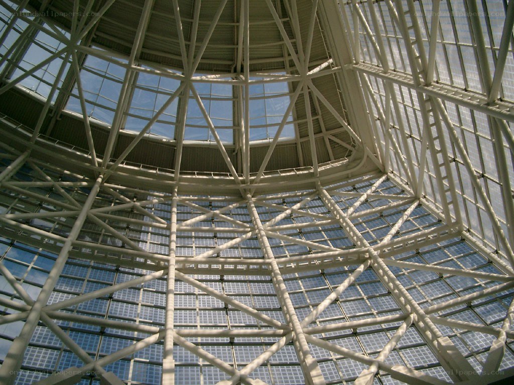 modern glass dome ceiling