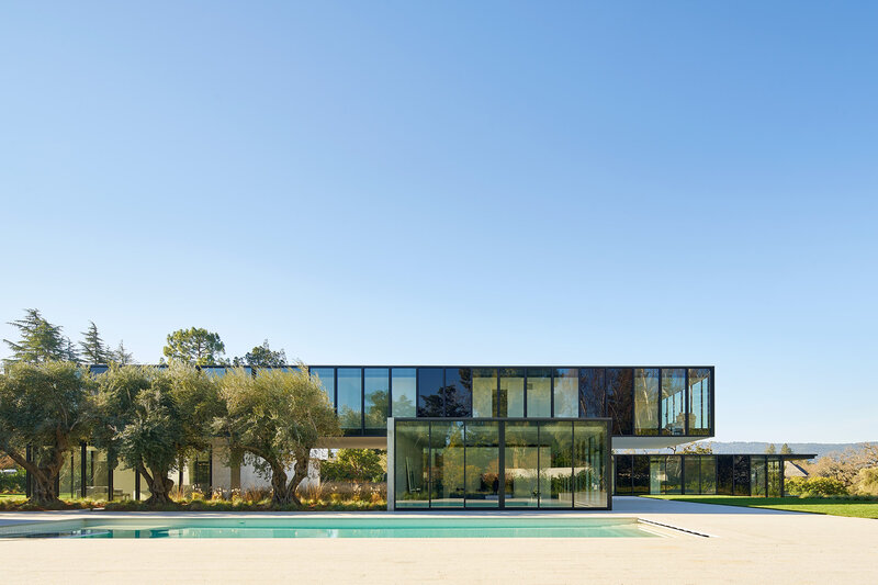 Modern Glass House — Blue, Serene