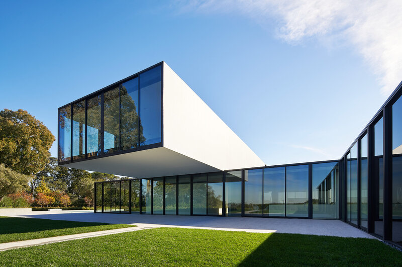Modern Glass House — Blue