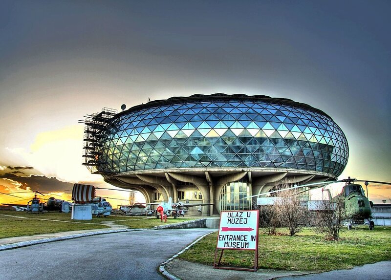 Modern Glass Museum Building