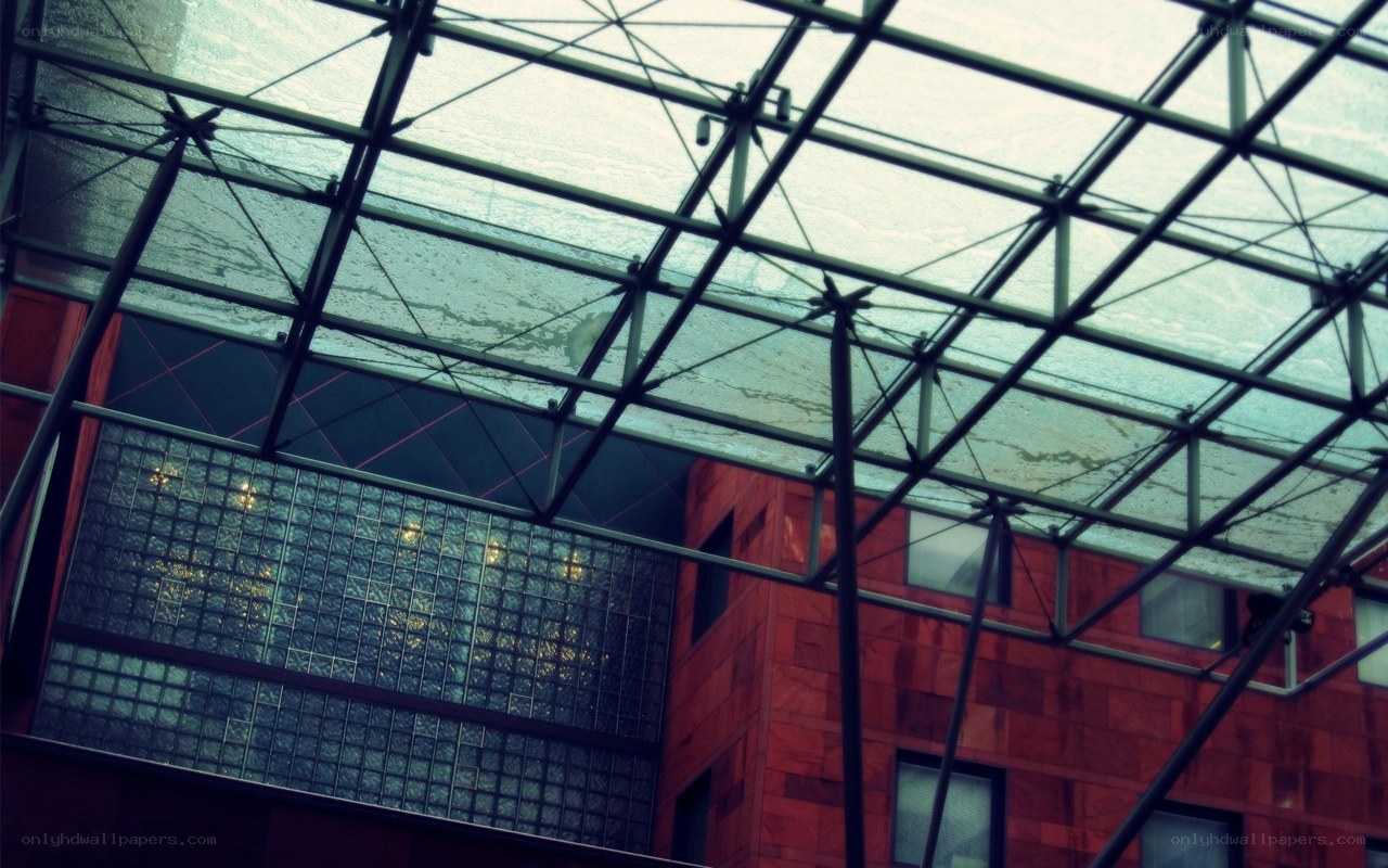 Modern glass roof structure
