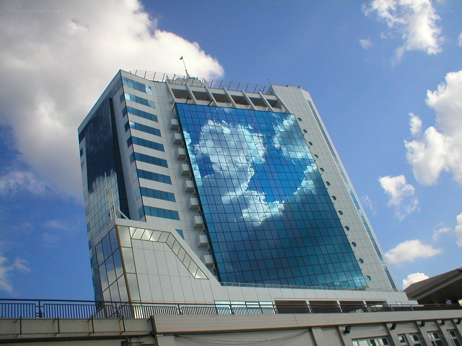 modern glass skyscraper