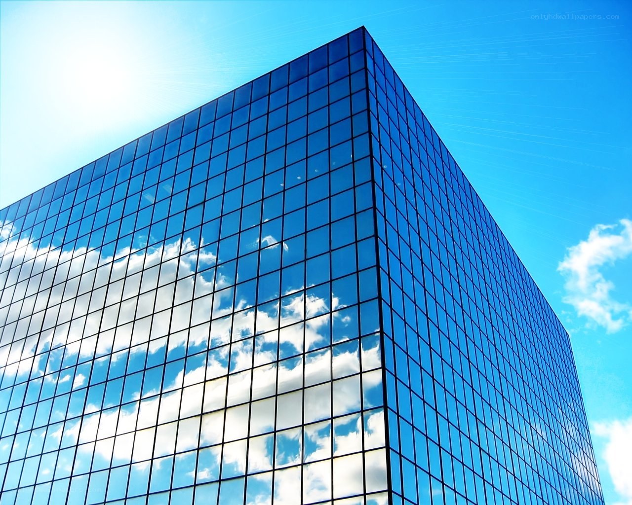 modern glass skyscraper