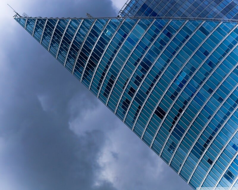 modern glass skyscraper
