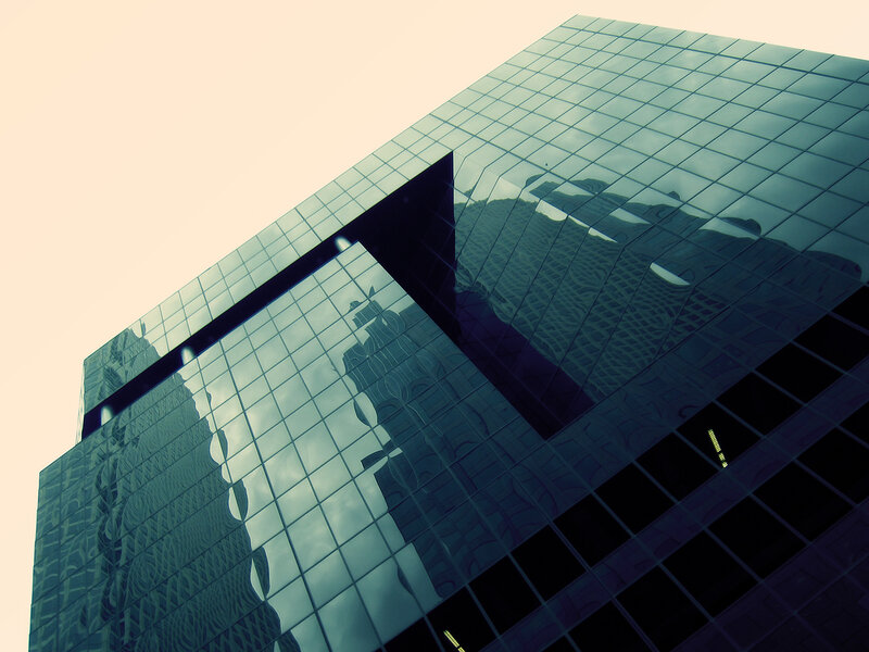 modern glass skyscraper