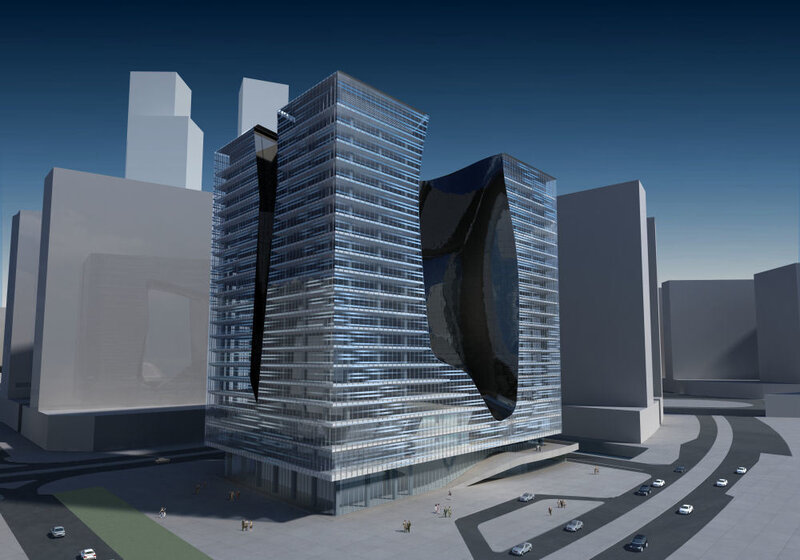 modern glass skyscraper design