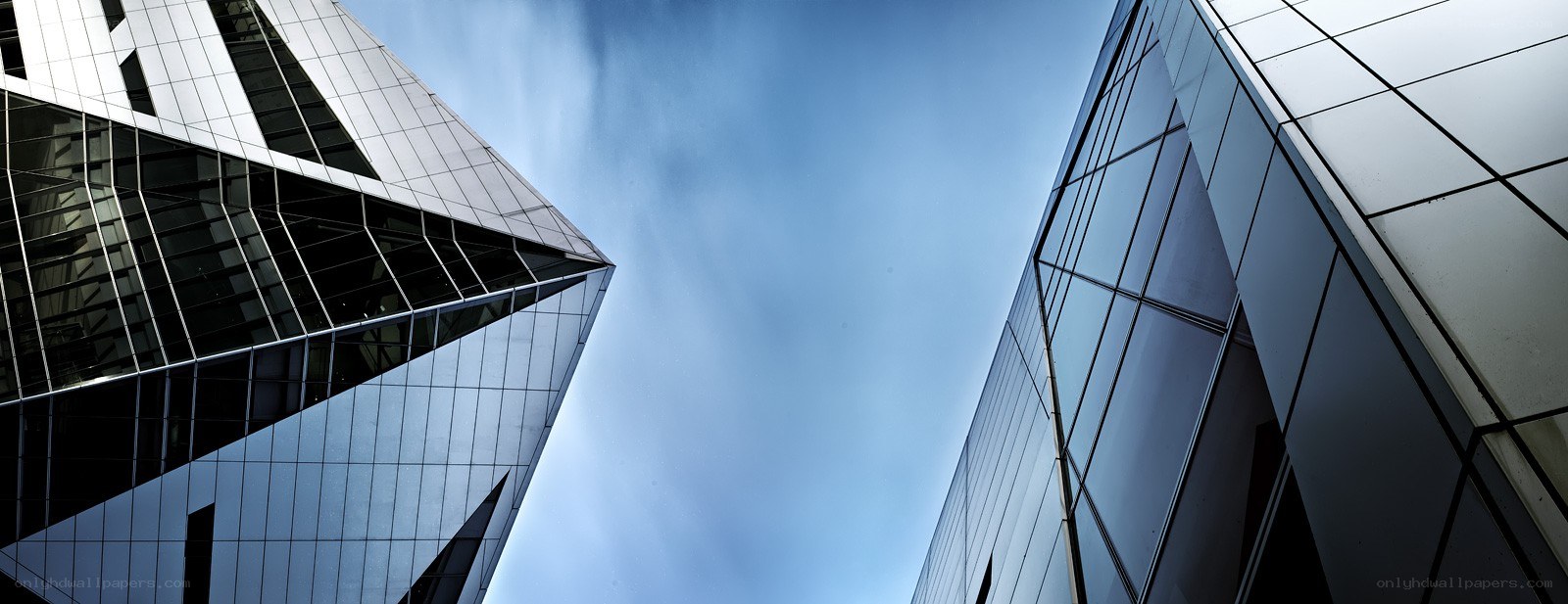 modern glass skyscrapers