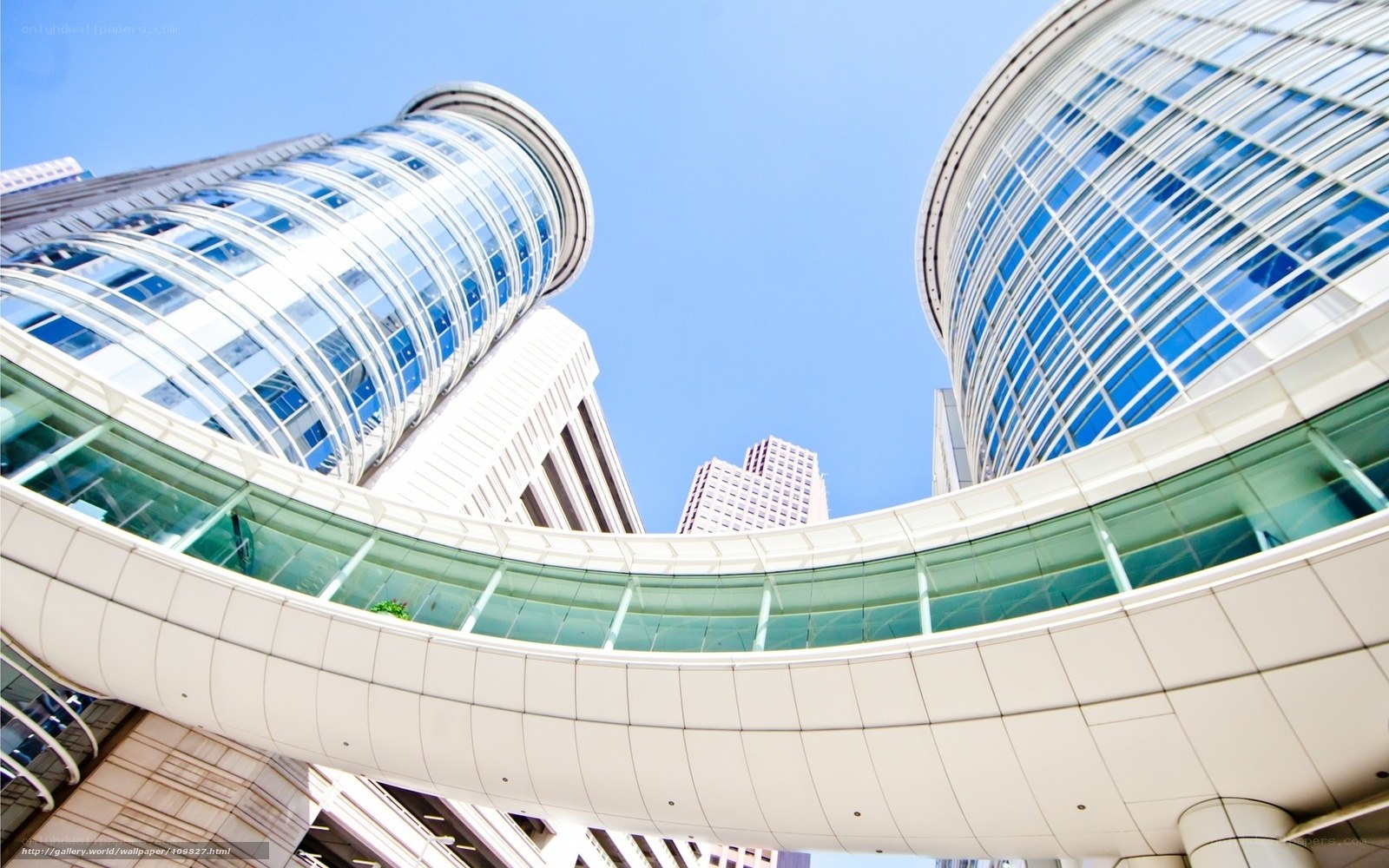 Modern glass skyscrapers