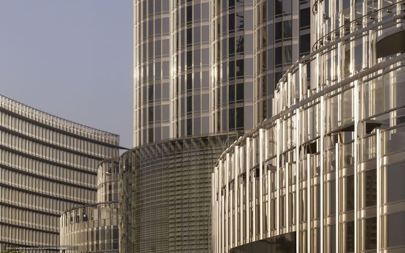 Modern Glass Skyscrapers — Gray, Dramatic