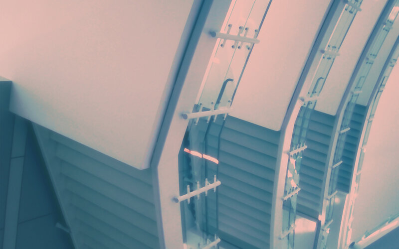 Modern Glass Staircase — White