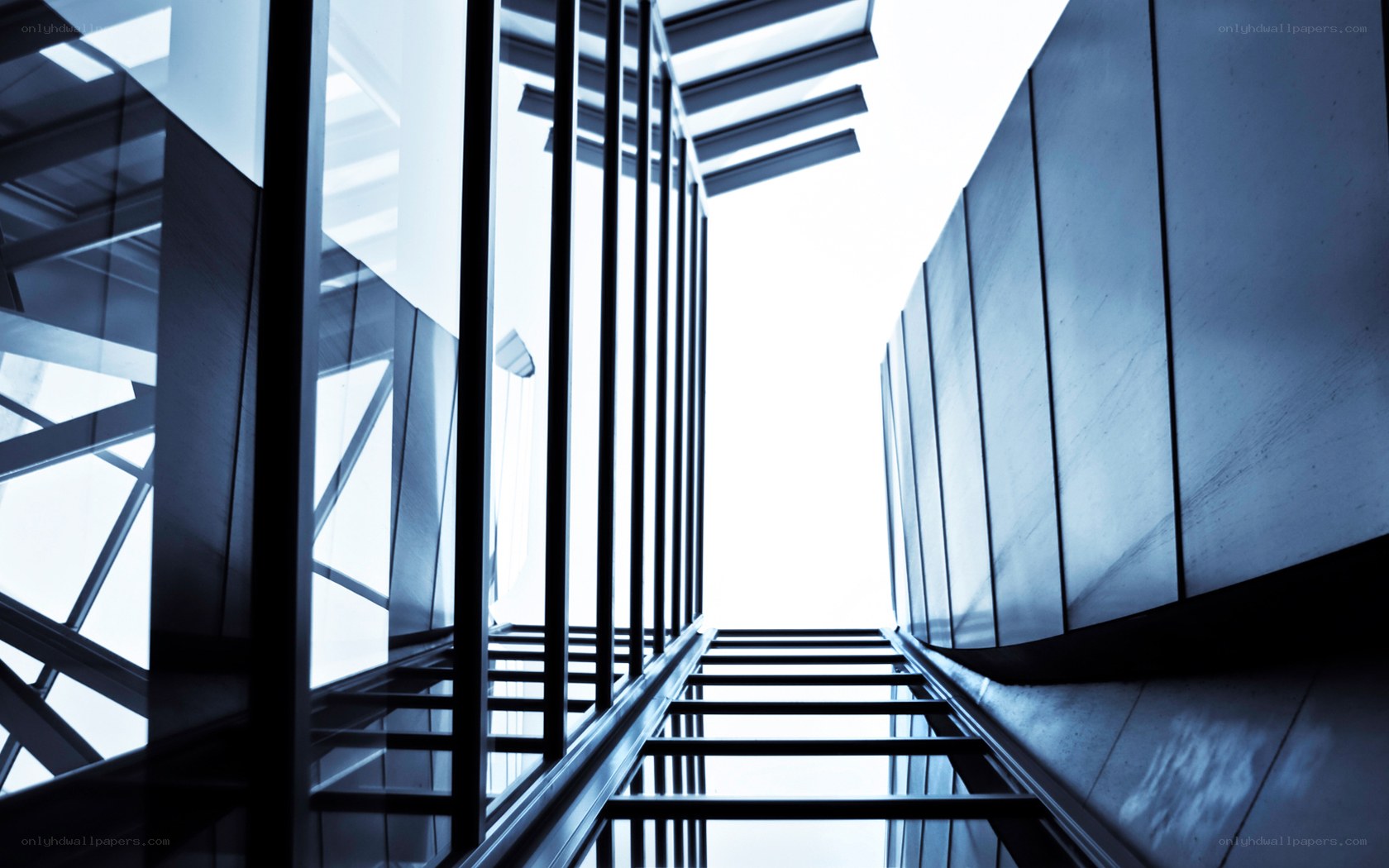 modern glass staircase