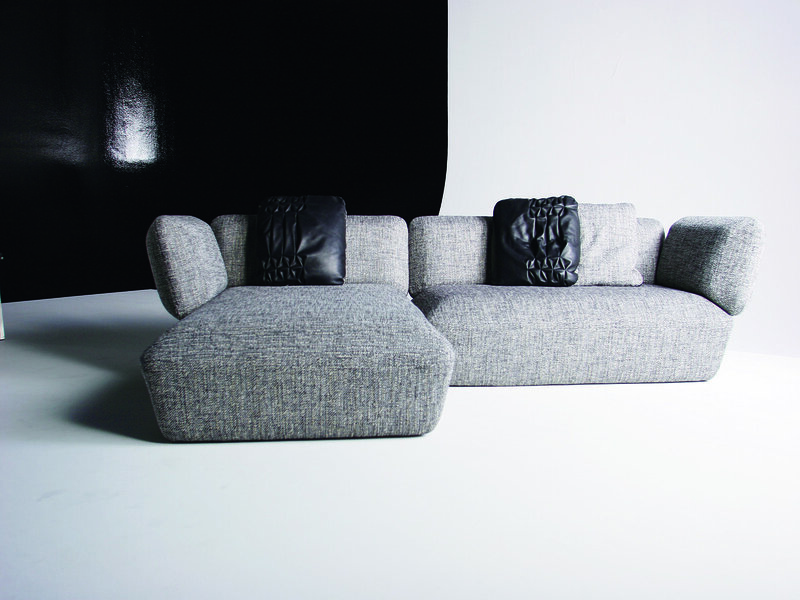Modern gray sectional sofa