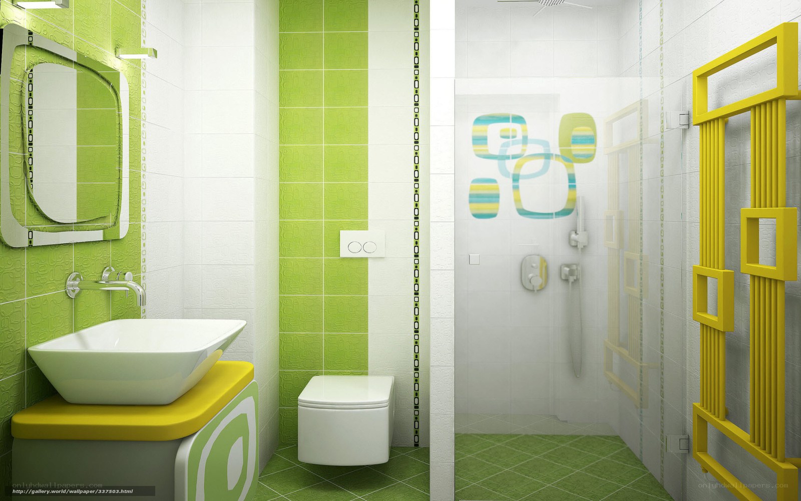 modern green bathroom design