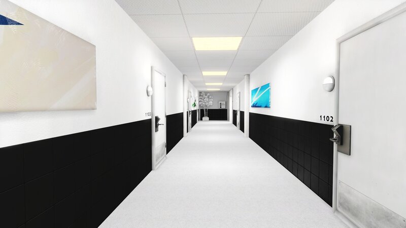 modern hallway interior