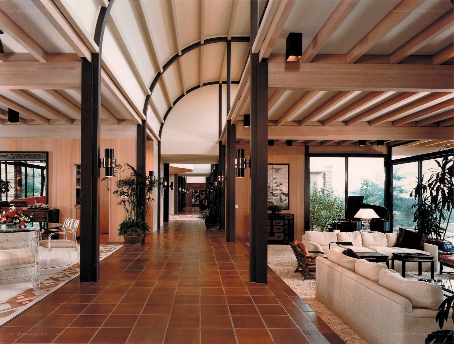 Modern home interior hallway