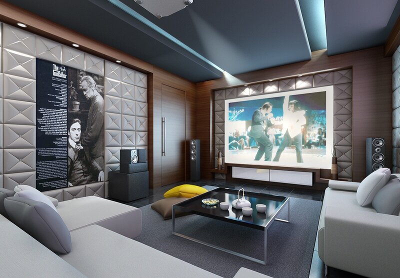 Modern home theater room