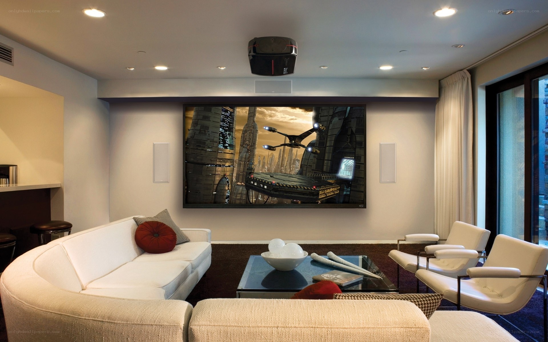 Modern home theater room