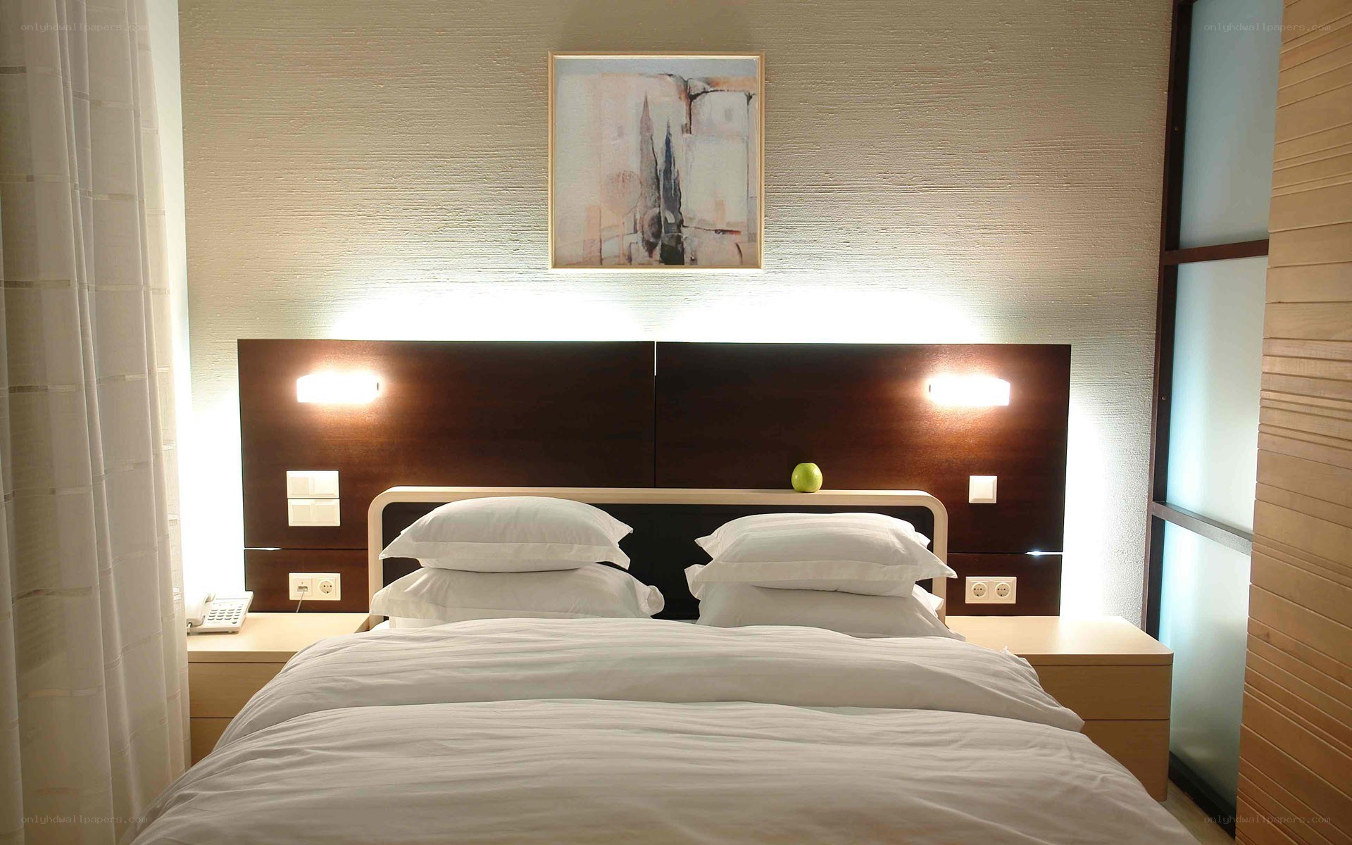 modern hotel bedroom interior