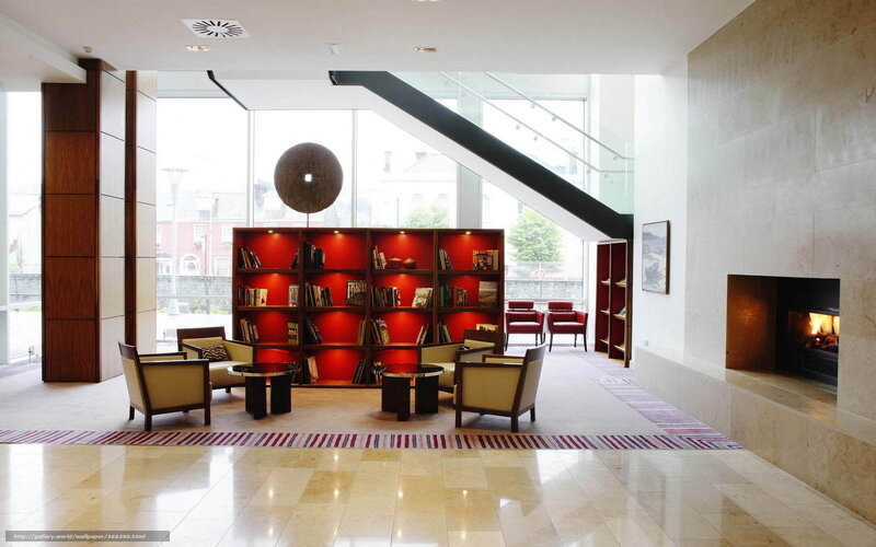Modern Hotel Lobby — Beige