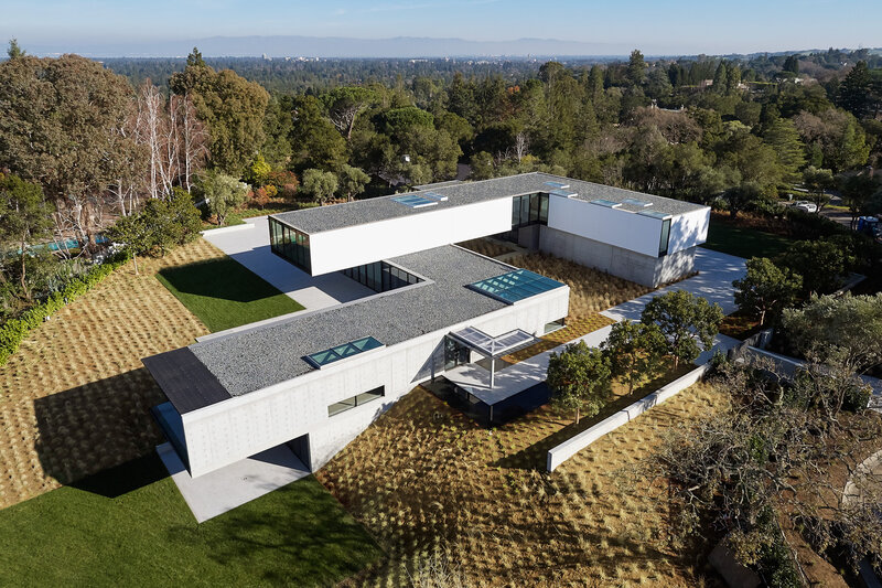 Modern House Aerial View