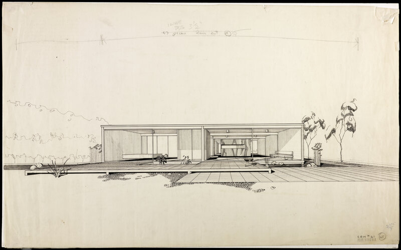 Modern house architectural drawing